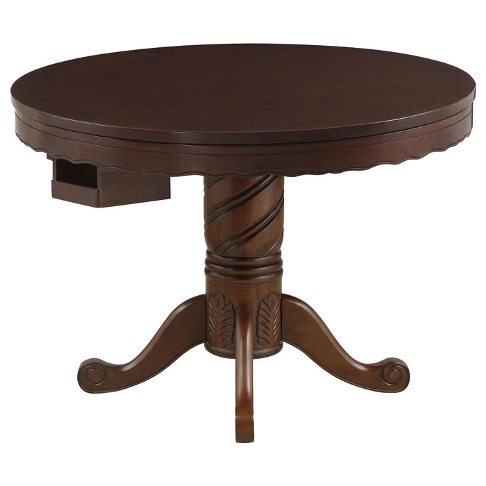 Turk 3-in-1 Round Pedestal Game Table Tobacco image