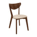 Kersey Dining Side Chairs with Curved Backs Beige and Chestnut (Set of 2) image