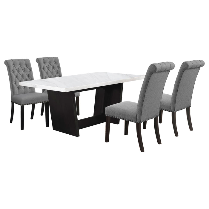 Sherry Rectangular Marble Top Dining Table set
