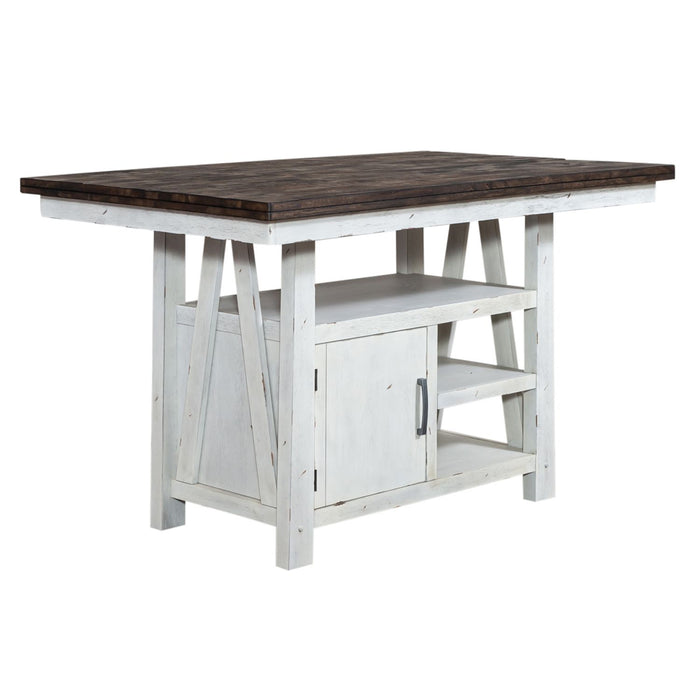 Farmhouse Gathering Table in White/Oak - homePLUS (Binghamton, NY)