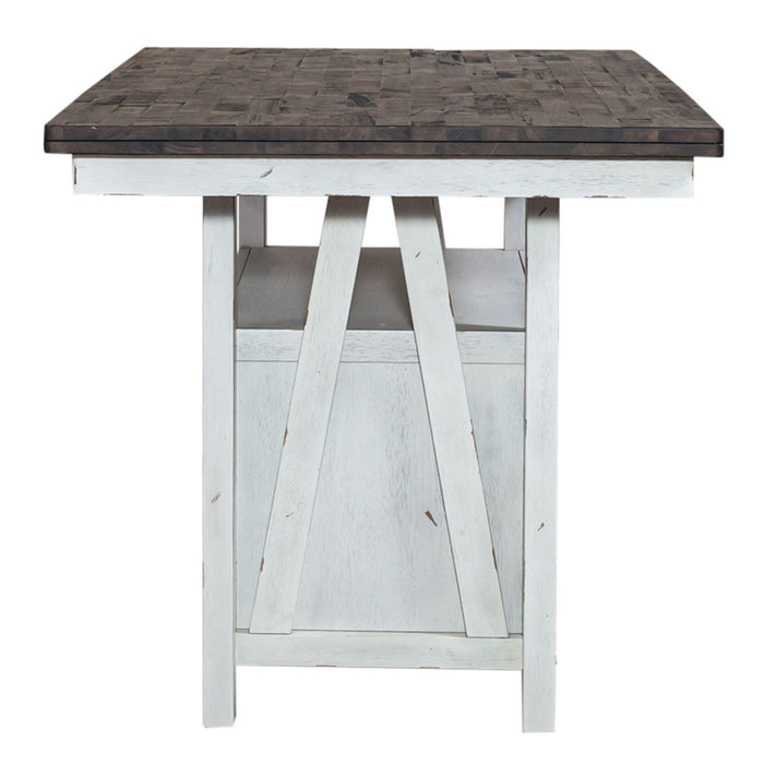 Farmhouse Gathering Table in White/Oak - homePLUS (Binghamton, NY)