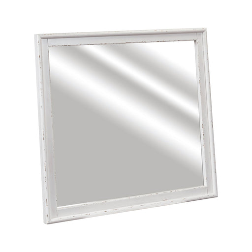 Backroads Landscape Mirror in Weathered White/Parchment Brown - homePLUS (Binghamton, NY)