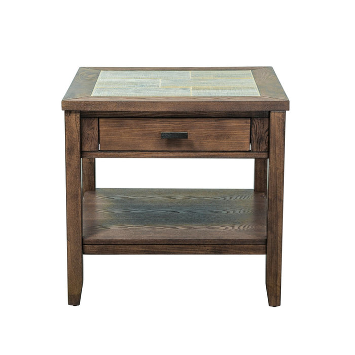 Mesa Valley End Table in Tobacco