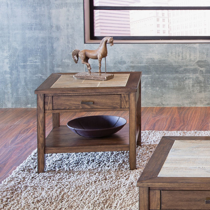 Mesa Valley End Table in Tobacco image