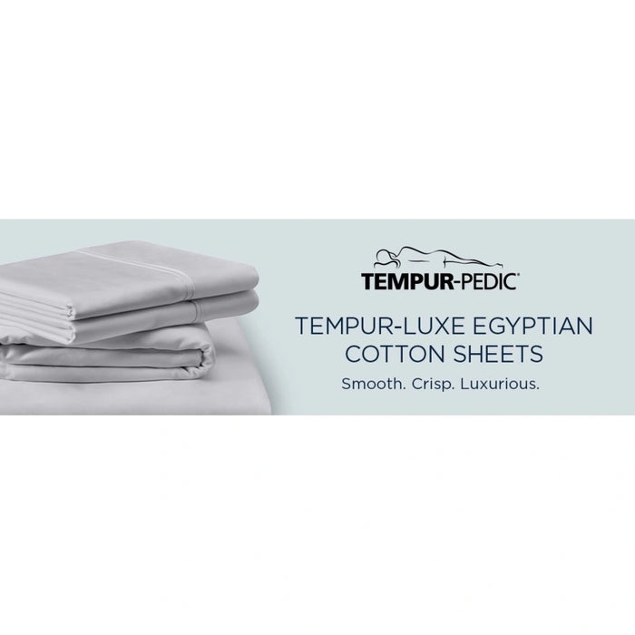 TEMPUR Luxe Egyptian Cotton Sheet Set Silver Mist