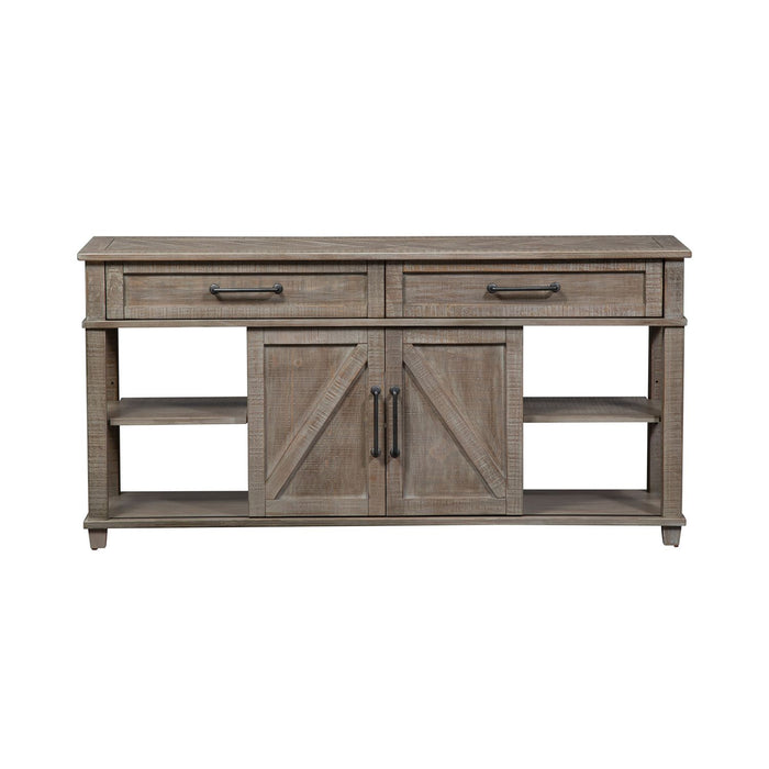 Parkland Falls Sofa Table in Weathered Taupe