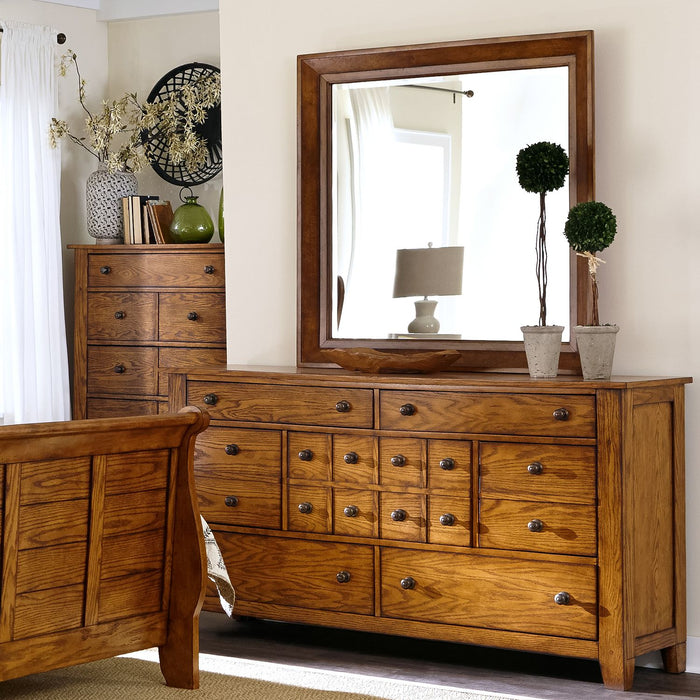 Grandpas Cabin King Sleigh Bed, Dresser & Mirror, Chest - homePLUS (Binghamton, NY)