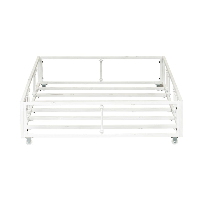 Vintage Series Twin Metal Trundle in Antique White - homePLUS (Binghamton, NY)
