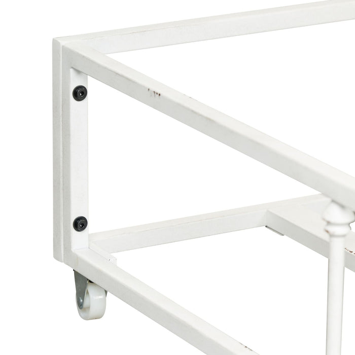 Vintage Series Twin Metal Trundle in Antique White - homePLUS (Binghamton, NY)