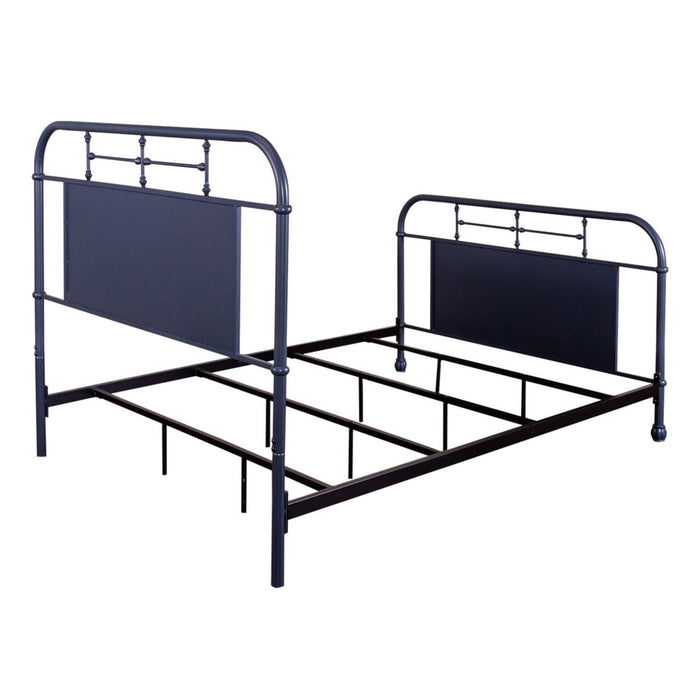 Liberty Furniture Vintage Series Queen Metal Bed in Navy image