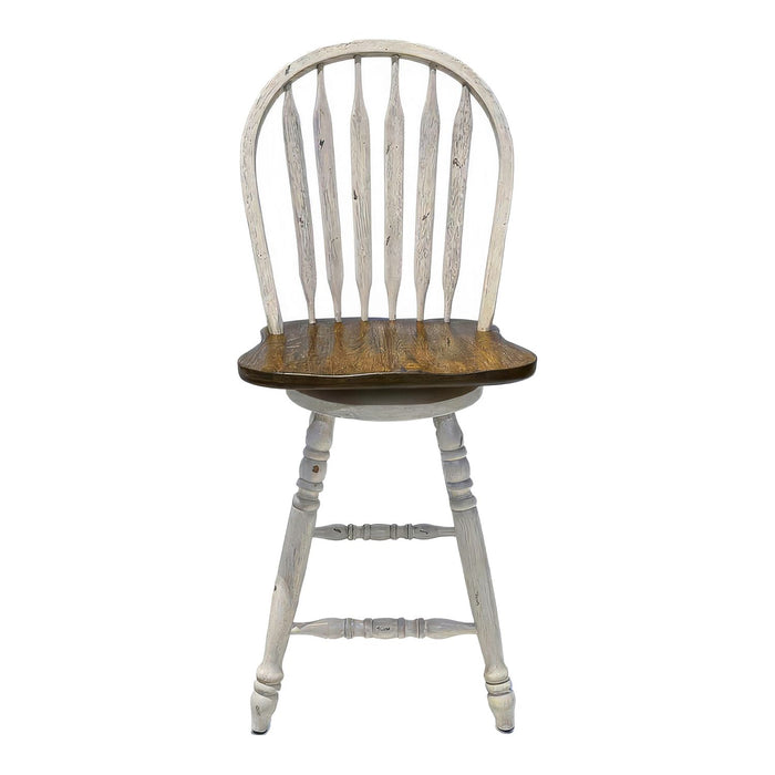 Carolina Crossing Windsor Swivel Counter Chair - White - homePLUS (Binghamton, NY)