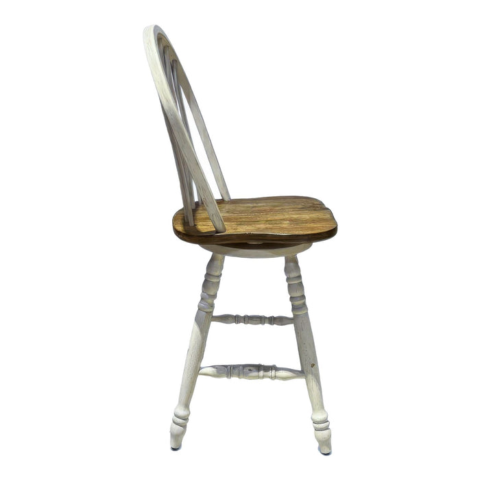 Carolina Crossing Windsor Swivel Counter Chair - White - homePLUS (Binghamton, NY)