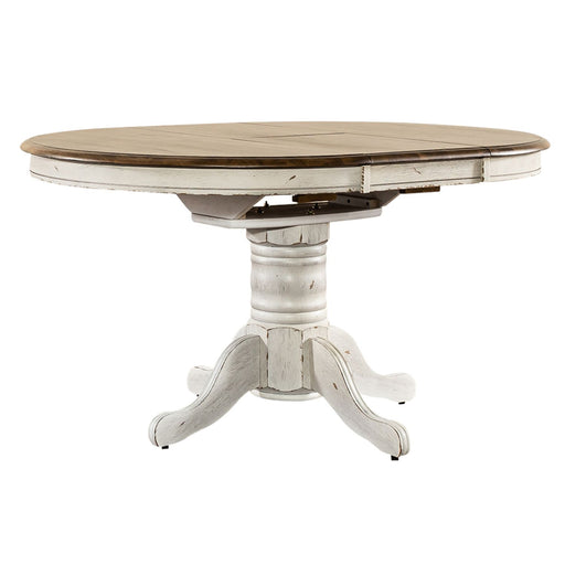 Carolina Crossing 5 Piece Pedestal Table Set- White - homePLUS (Binghamton, NY)