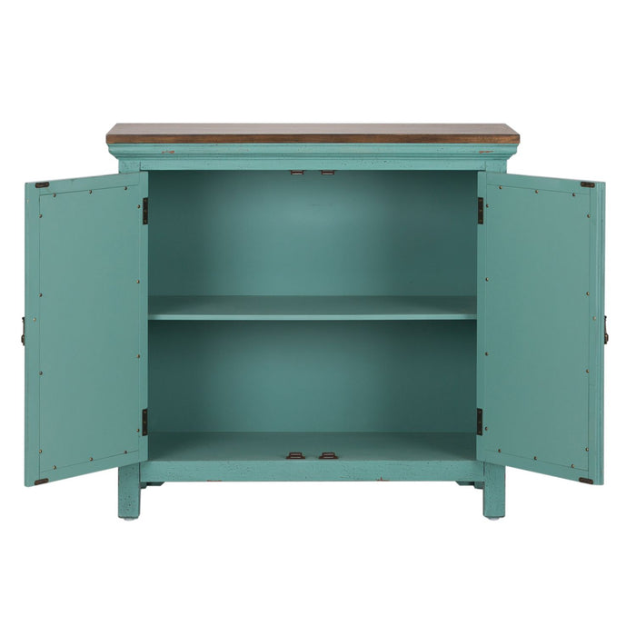 Kensington 2 Door Accent Cabinet in Turquoise - homePLUS (Binghamton, NY)