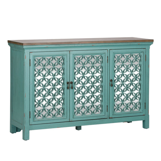 Kensington 3 Door Accent Cabinet in Turquoise - homePLUS (Binghamton, NY)