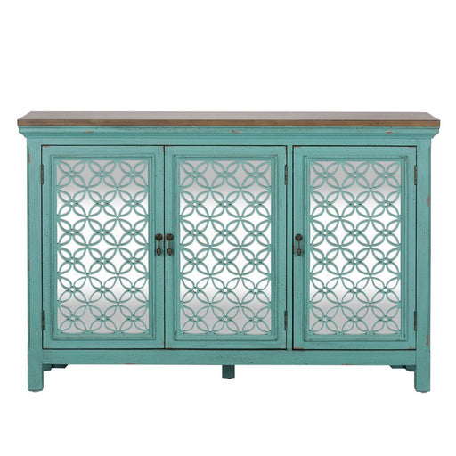 Liberty Furniture Kensington 3 Door Accent Cabinet in Turquoise image
