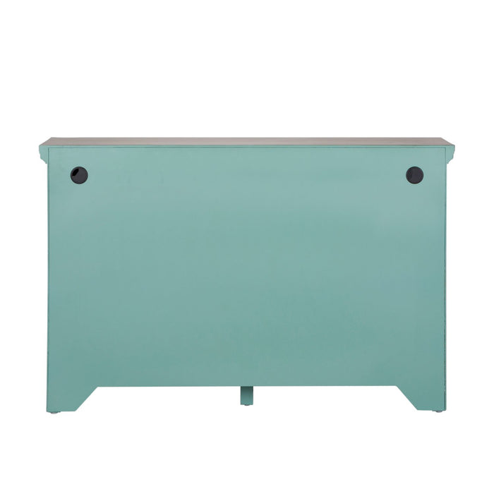 Kensington 3 Door Accent Cabinet in Turquoise image
