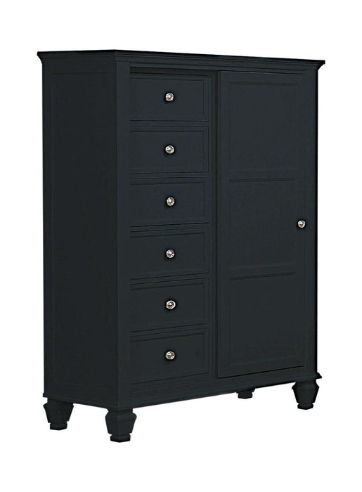 Sandy Beach Door Chest with Concealed Storage Black image