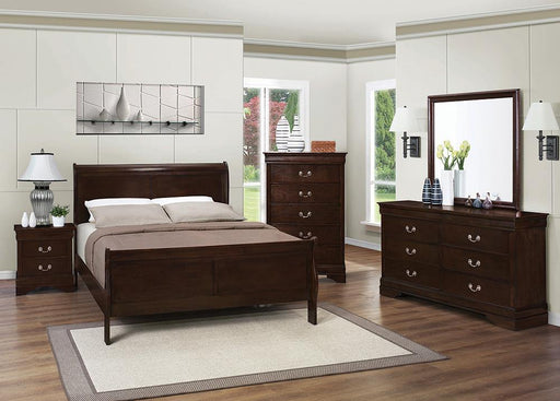 Louis Philippe 4 & 5 Piece Panel Bedroom Set with High Headboard E.king & Full - homePLUS (Binghamton, NY)