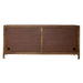 Marisol 74 Inch 4 Door Accent TV Stand in Weathered Honey and Soft Wash Gray - homePLUS (Binghamton, NY)