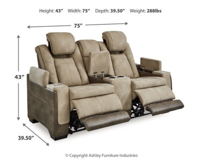 Next-Gen DuraPella Power Reclining Loveseat with Console - homePLUS (Binghamton, NY)