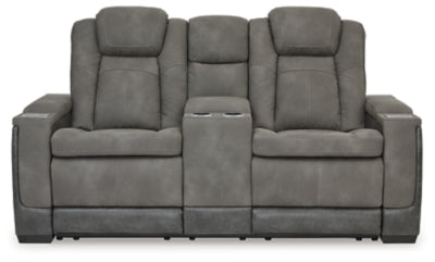 Next-Gen DuraPella Power Reclining Loveseat with Console - homePLUS (Binghamton, NY)