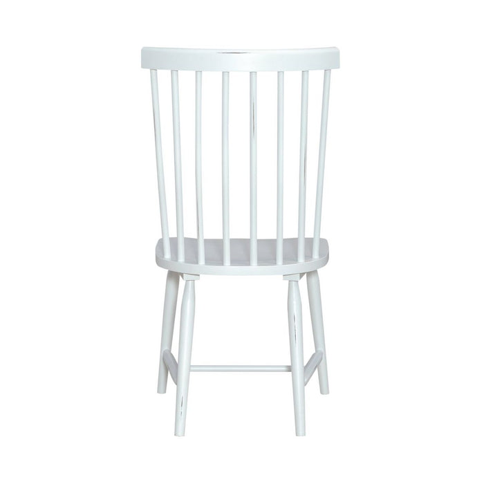 Liberty Furniture Capeside Cottage Spindle Back Side Chair (Set of 2) in Porcelain White