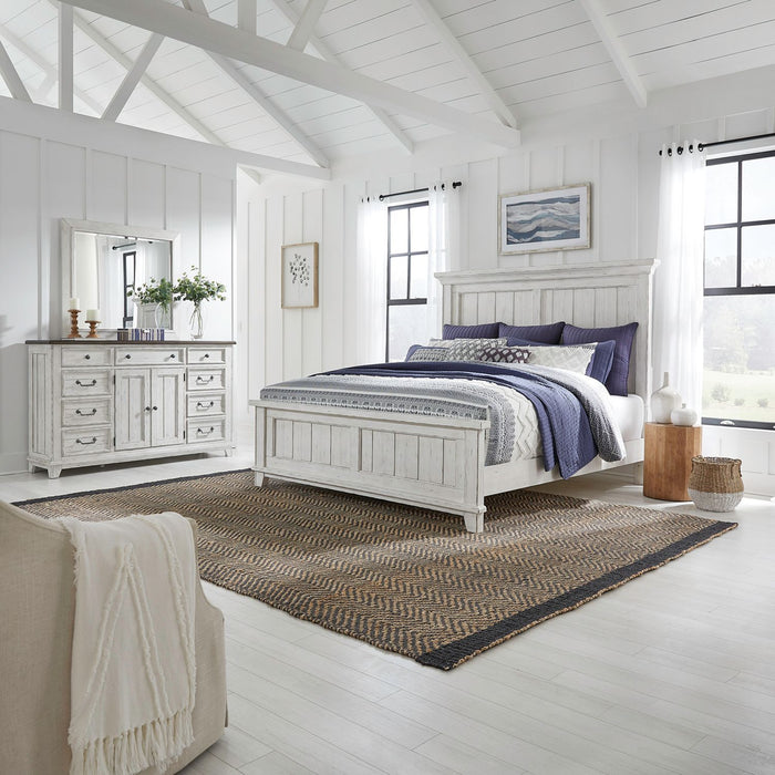 River Place King Panel Bed, Dresser & Mirror image