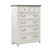 River Place 6 Drawer Chest in Riverstone White and Tobacco image