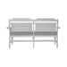River Place Panel Back Bench in Riverstone White & Tobacco image