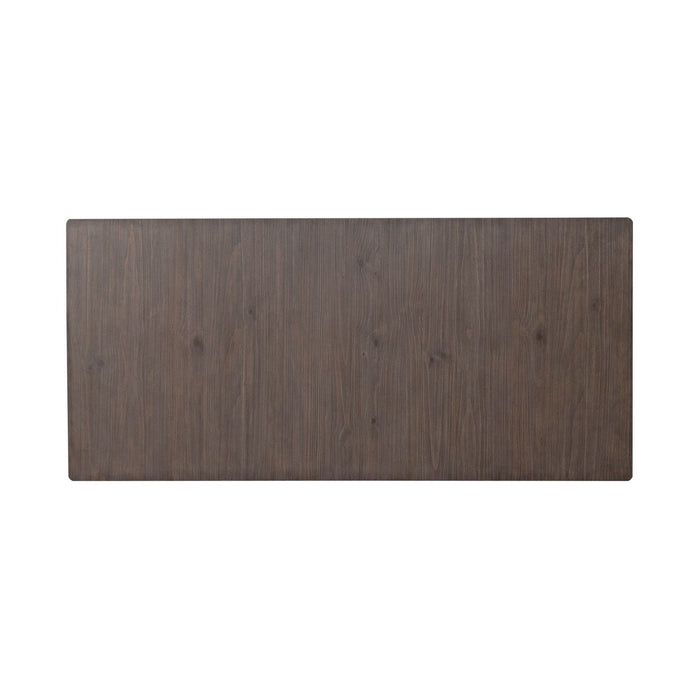River Place Rectangular Leg Table in Riverstone White & Tobacco image