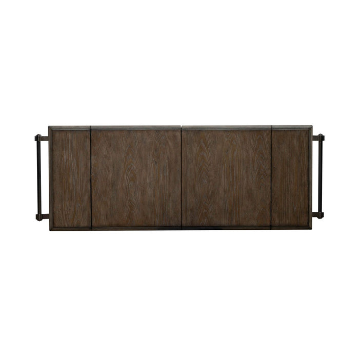 Magnolia Manor Bar Cart in Antique White & Weathered Bark EST SHIP TIME APPX 4 WEEKS - homePLUS (Binghamton, NY)