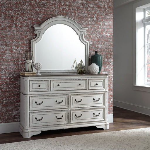 Magnolia Manor King California Upholstered Sleigh Bed, Dresser & Mirror, Chest - homePLUS (Binghamton, NY)