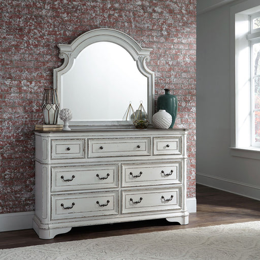 Magnolia Manor King California Panel Bed, Dresser & Mirror, Chest, Night Stand - homePLUS (Binghamton, NY)