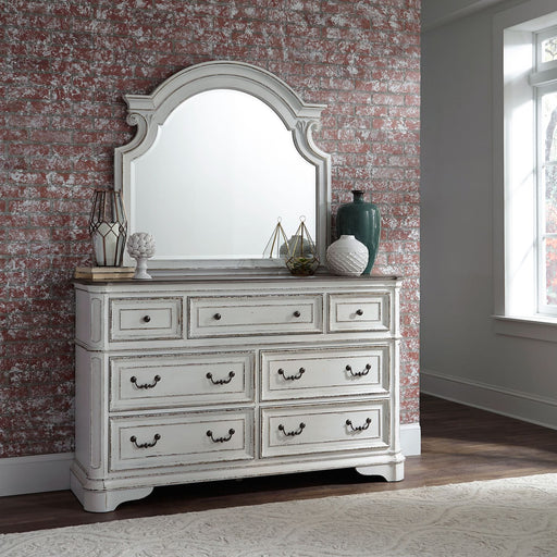 Magnolia Manor Queen Uph Bed, Dresser & Mirror, Night Stand - homePLUS (Binghamton, NY)