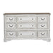 Magnolia Manor Leg 9 Drawer Dresser in Antique White - homePLUS (Binghamton, NY)