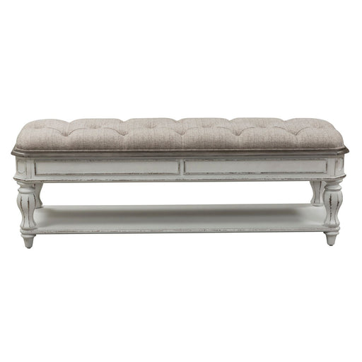 Magnolia Manor Bed Bench in Antique White - homePLUS (Binghamton, NY)