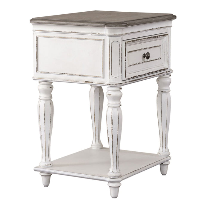 Magnolia Manor Leg Nightstand in Antique White - homePLUS (Binghamton, NY)