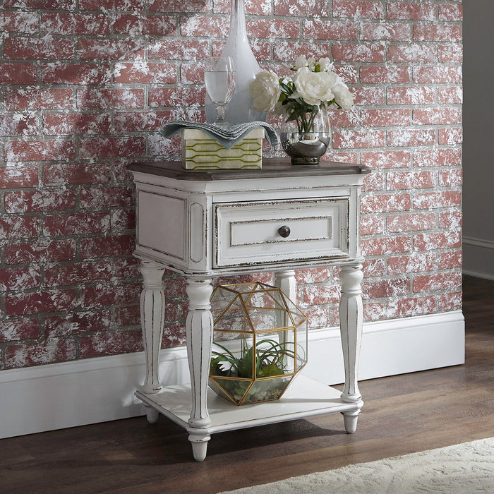 Magnolia Manor Leg Nightstand in Antique White image