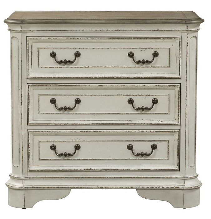 Liberty Magnolia Manor 3 Drawer Bedside Chest in Antique White image