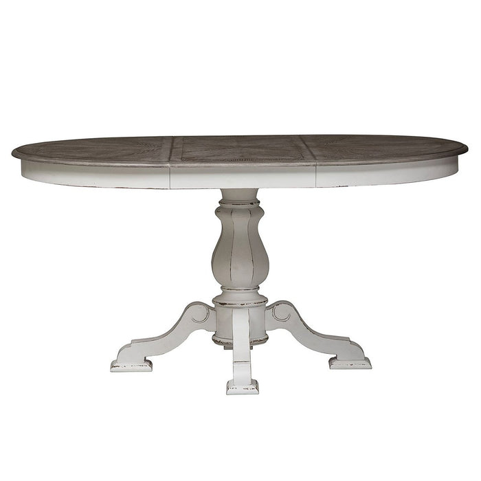 Liberty Furniture Magnolia Manor Round/Oval Pedestal Table in Antique White