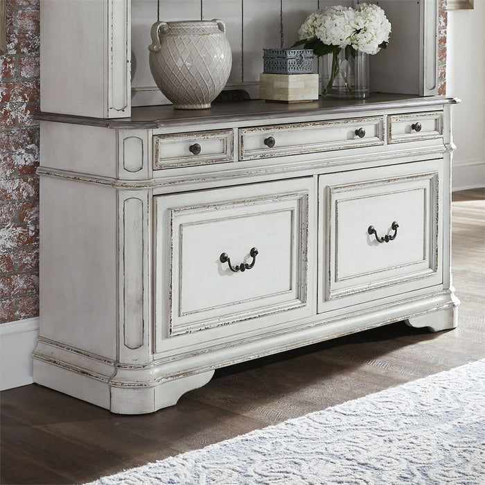 Liberty Magnolia Manor Credenza in Antique White