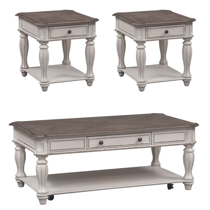 Magnolia Manor 3 Piece Set (1-Cocktail 2-End Tables) - homePLUS (Binghamton, NY)