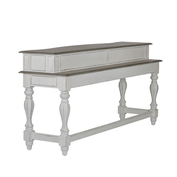 Magnolia Manor Console Bar Table in Antique White image