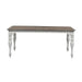 Magnolia Manor Leg Table in Antique White Base w/ Weathered Bark Tops image