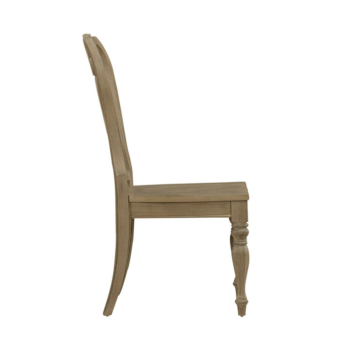 Liberty Furniture Magnolia Manor Splat Back Side Chair (RTA) (Set of 2) in Weathered Bisque