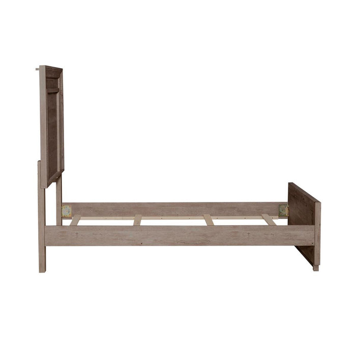 Liberty Furniture Horizons Twin Panel Bed with HB Lights in Graystone