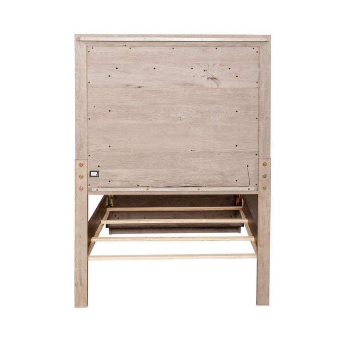 Liberty Furniture Horizons Twin Panel Bed with HB Lights in Graystone