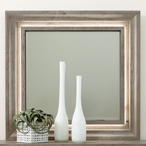 Liberty Furniture Horizons Lighted Mirror in Graystone image