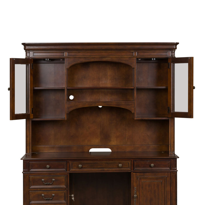 Brayton Manor Jr Executive Credenza Hutch in Cognac - homePLUS (Binghamton, NY)